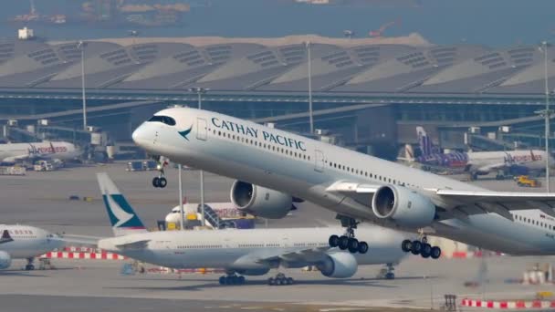 Airbus A350 Cathay Pacific járat — Stock videók