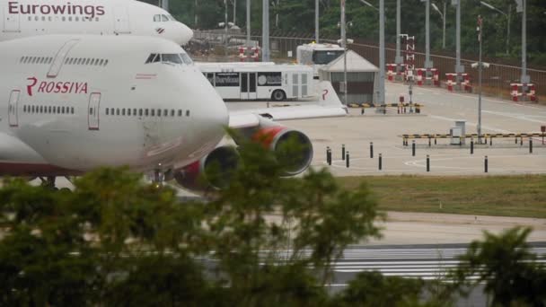 Jumbo jet Rossiya Havayolları — Stok video