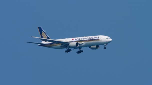 Boeing 777 Singapore Airlines — Wideo stockowe