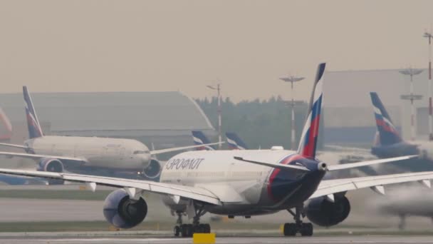空中客车A350航空后视镜 — 图库视频影像