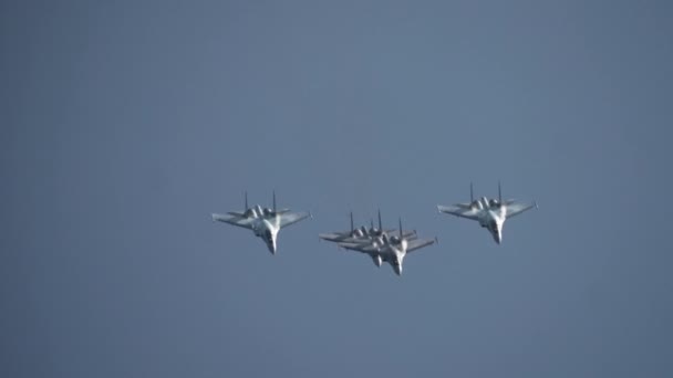 Aviones militares rusos — Vídeo de stock