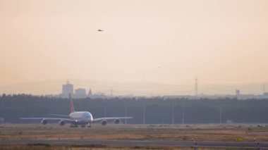 Double-deck aircraft on the airfield