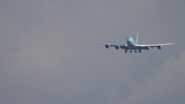 Huge plane descending for landing — Stok video