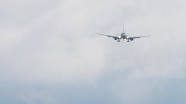 Blurred airplane silhouette