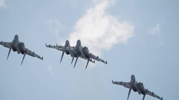 Group of military aircraft overhead — Stock videók