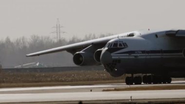 IL-76 plane on the taxiway