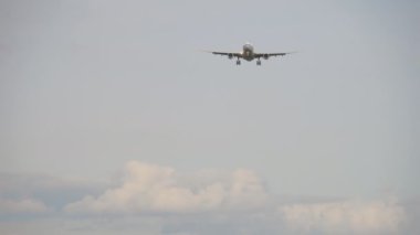 Unrecognizable plane flies to land