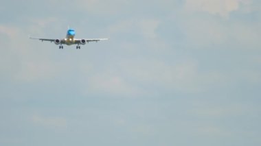 Airplane of KLM landing