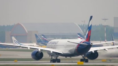Airbus A350 of Aeroflot, rear view