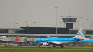 Embraer E190 of KLM takes off