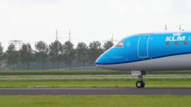 Airplane of KLM on runway
