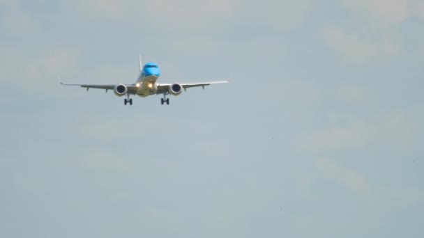 Airplane of KLM landing — Vídeo de stock