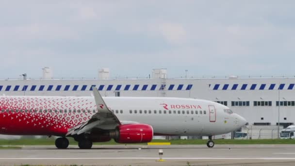 Boeing 737 Rossiya gurulás — Stock videók