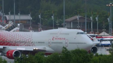 Jumbo jet Rossiya on runway