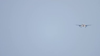 Airplane early morning sky