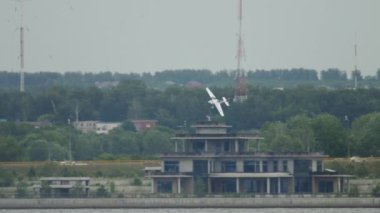 Sports plane in flight, airshow