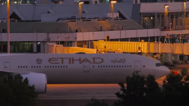 Boeing 777 of Etihad Airways — Stockvideo