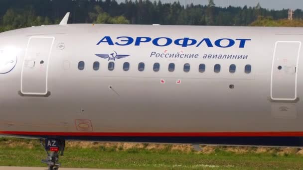 Avião de taxiação Aeroflot — Vídeo de Stock