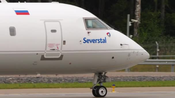 Moscow Russian Federation July 2021 Side View Mitsubishi Crj Severstal — Vídeo de Stock