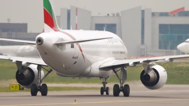 Moscow Russian Federation July 2021 Back View Passenger Airbus A319 — 비디오