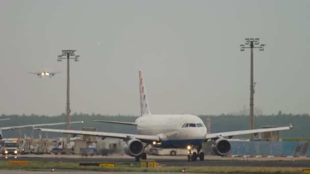 Frankfurt Main Germany July 2017 Airbus A320 Croatia Airlines Rides — Video Stock