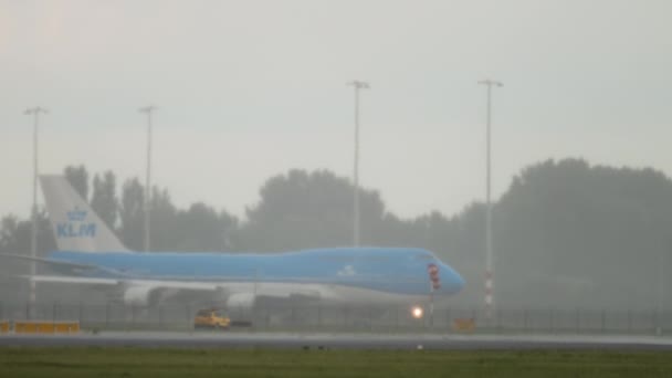Amsterdam Netherlands July 2017 Boeing 747 Klm Airlines Taxiing Schiphol — Stok video