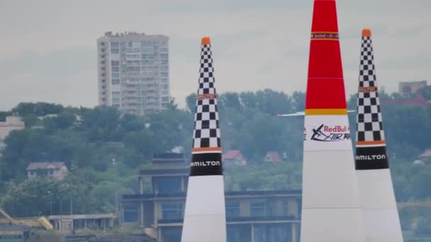Kazan Russian Federation June 2019 Footage Sports Light Aircraft Performs — Vídeo de Stock