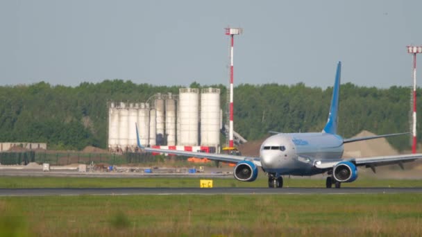 Novosibirsk Russian Federation Juny 2022 Civil Plane Boeing 737 Pobeda — Stockvideo