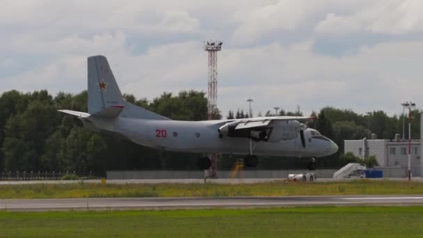 Novosibirsk Russian Federation July 2022 Cargo Transport Aircraft Antonov 36081 — Stockvideo