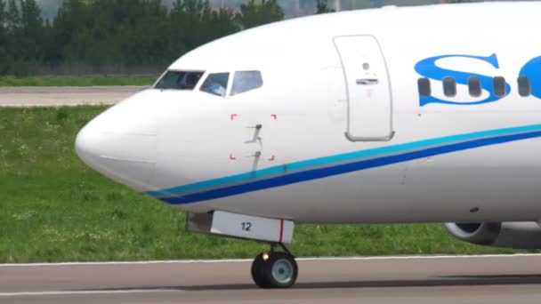 Almaty Kazakhstan May 2019 Side View Boeing 737 Scat Airlines — 비디오
