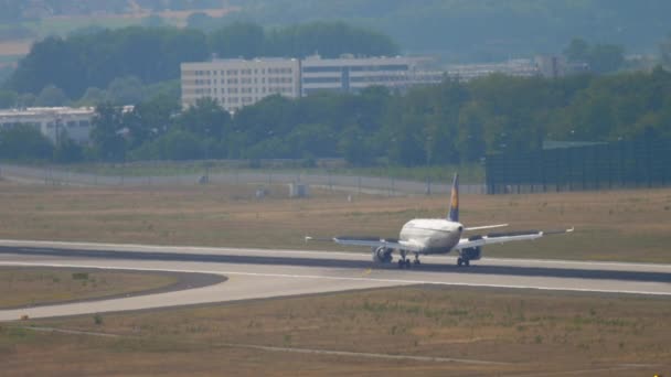 Frankfurt Main Germany July 2017 Airbus A319 Lufthansa Braking Landing — Video