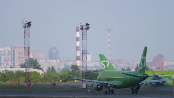 Novosibirsk Russian Federation June 2020 Embraer E170 Airlines Departure Tolmachevo — Stock video