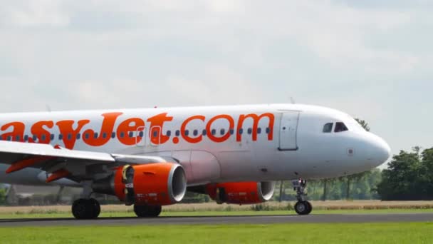 Amsterdam Netherlands July 2017 Airbus A319 111 Ezbb Easyjet Braking — Vídeo de Stock