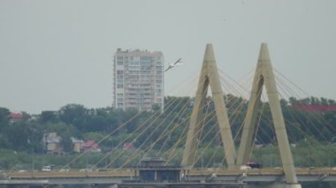 KAZAN, RUSSIAN FEDERATION, JUNE 14, 2019: Slow motion of a small light sports aircraft performs aerobatics at the air show in Kazan.. Sports plane performs extreme stunt at Red Bull Air