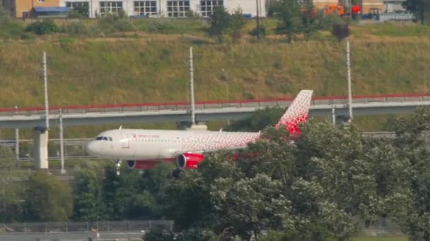 Sochi Russia August 2022 Side View Airbus A320 73207 Rossiya — Vídeo de Stock