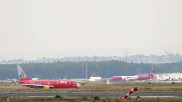 Frankfurt Main Germany July 2017 Boeing 737 Tuifly Cewe Fotobuch — Wideo stockowe