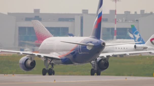 Moscow Russian Federation July 2021 Passenger Jet Plane Airbus A320 — Vídeo de Stock