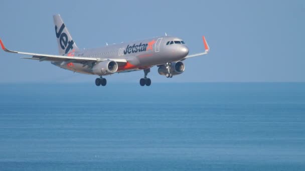 Phuket Thailand November 2016 Airbus A320 Jss Jetstar Airways Arrival — 비디오