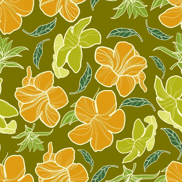 Patrón floral sin costuras — Vector de stock