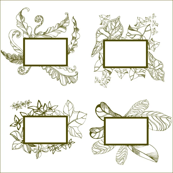 Frames with flowers — Stock Vector