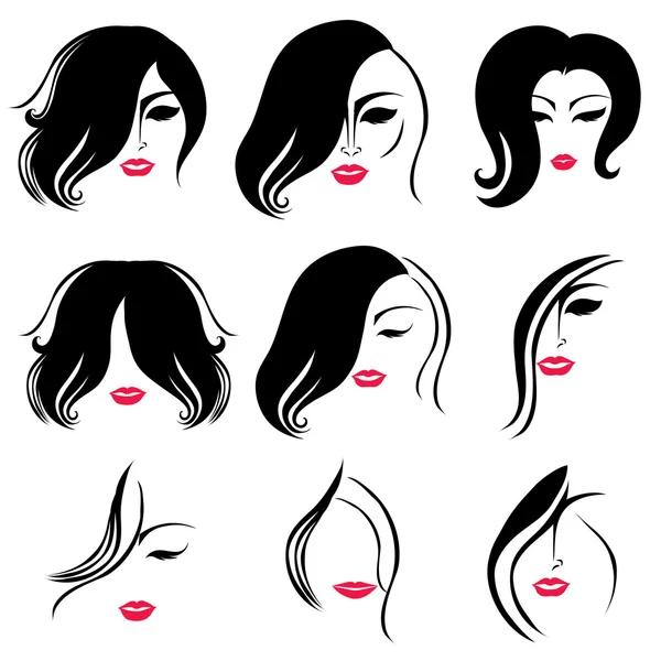 Set of hair styling — Stock Vector