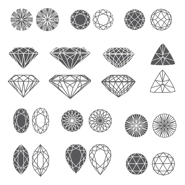Set di diamanti — Vettoriale Stock