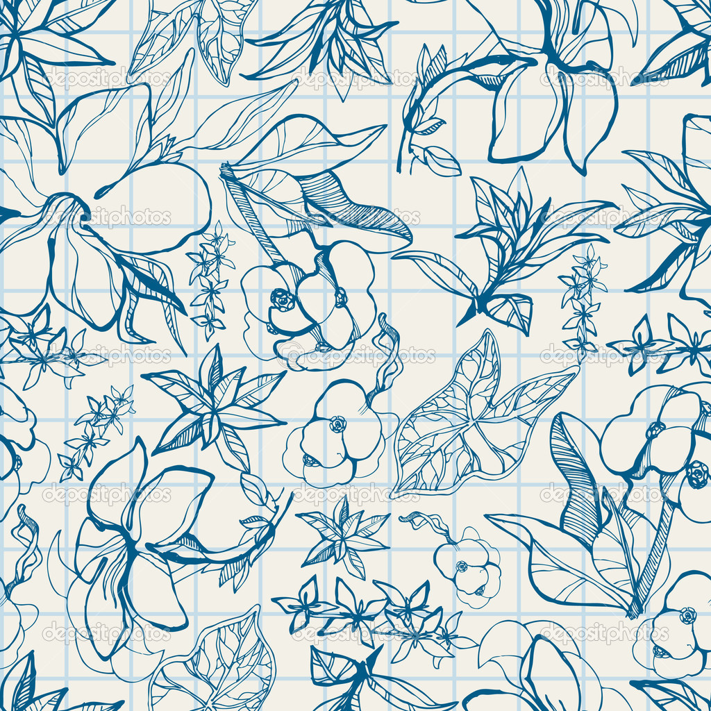 Pattern with spring flowers