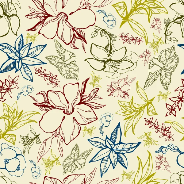 Motif avec des fleurs de printemps — Image vectorielle