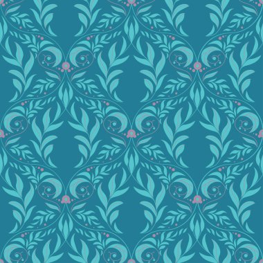 Turuncu tropikal bitkiler ve orkide çiçekleriyle kusursuz yeşil desen.