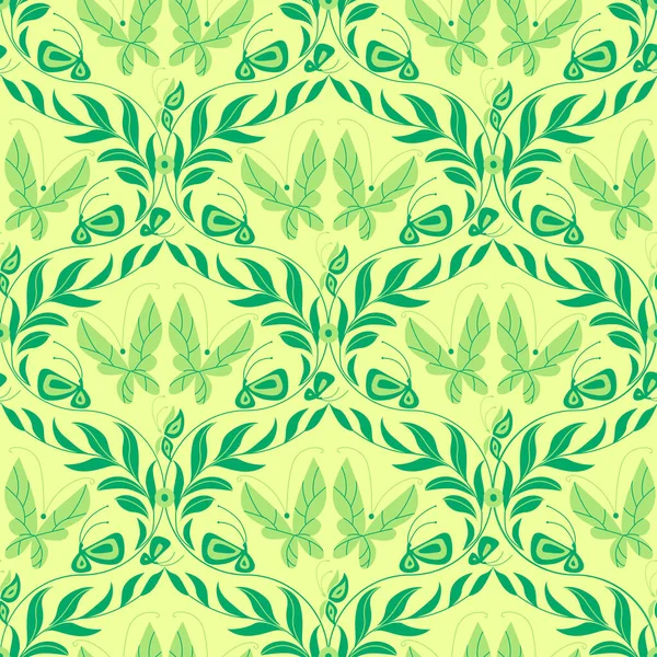 Patrón floral sin costuras — Vector de stock