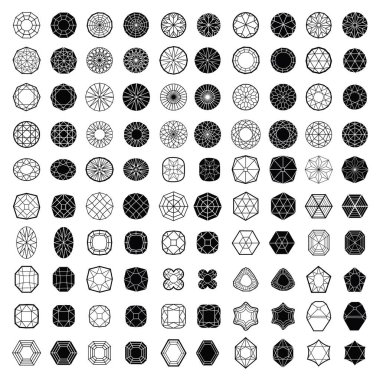 100 karo demeti. Lüks mücevher kesme seti