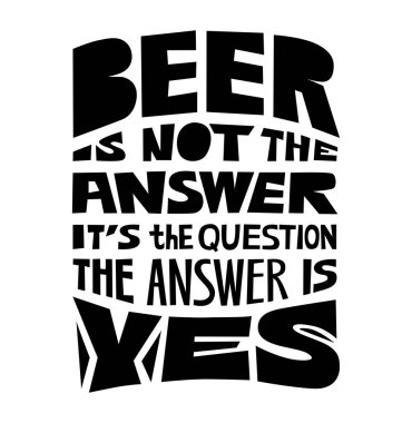 Tişört baskısı. Vektör çizimi. Cevap 