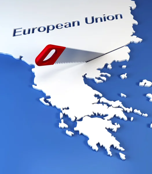 Greece secession from European Union — Stock Photo, Image