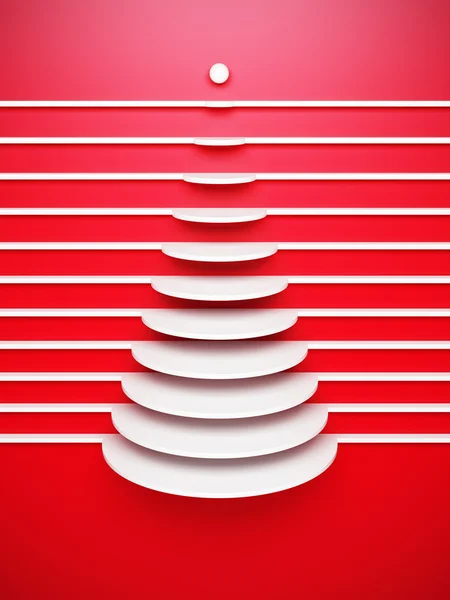 Simbólico árbol de Navidad 3d — Foto de Stock